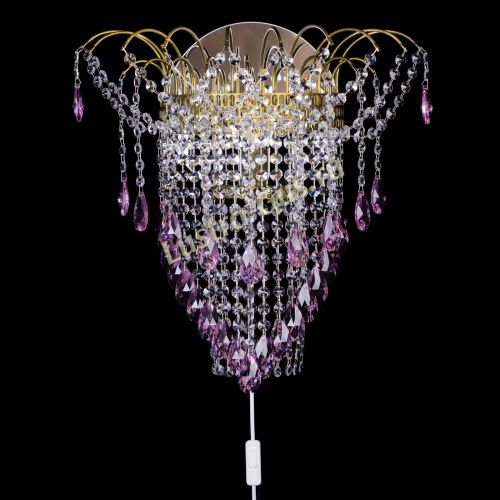 Бра Агата №4 под бронзу Розовая в Химках Гусь Хрустальный