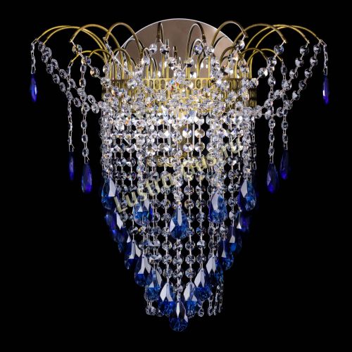 Бра Агата №4 под бронзу Синяя в Химках Гусь Хрустальный