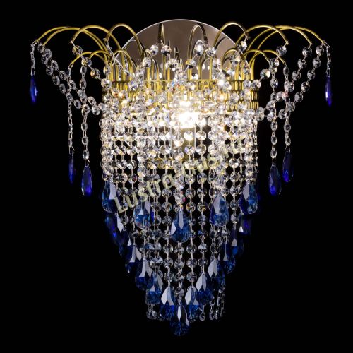 Бра Агата №4 под бронзу Синяя в Химках Гусь Хрустальный