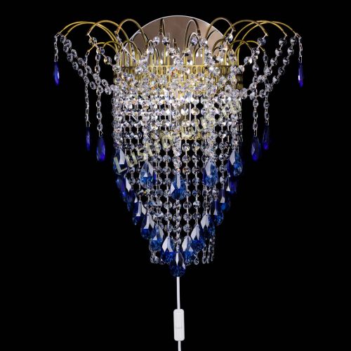 Бра Агата №4 под бронзу Синяя в Химках Гусь Хрустальный