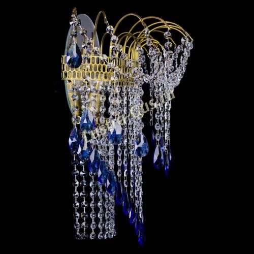 Бра Агата №4 под бронзу Синяя в Химках Гусь Хрустальный