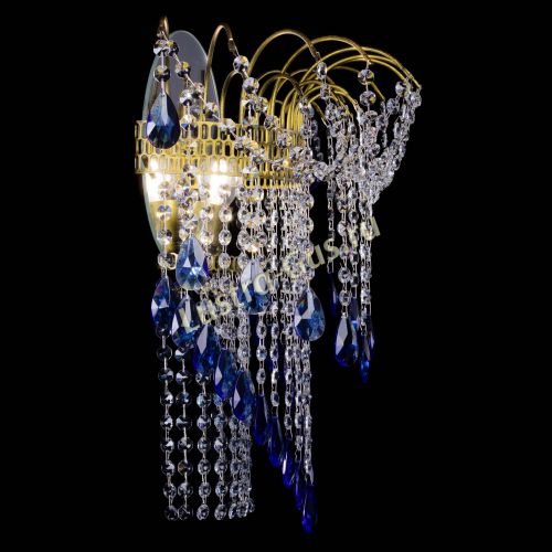 Бра Агата №4 под бронзу Синяя в Химках Гусь Хрустальный