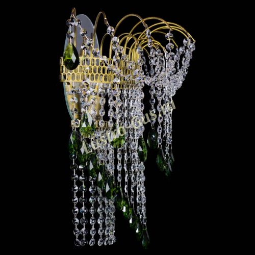 Бра Агата №4 под бронзу Зеленая в Химках Гусь Хрустальный