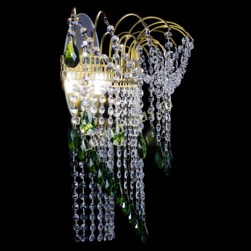 Бра Агата №4 под бронзу Зеленая в Химках Гусь Хрустальный