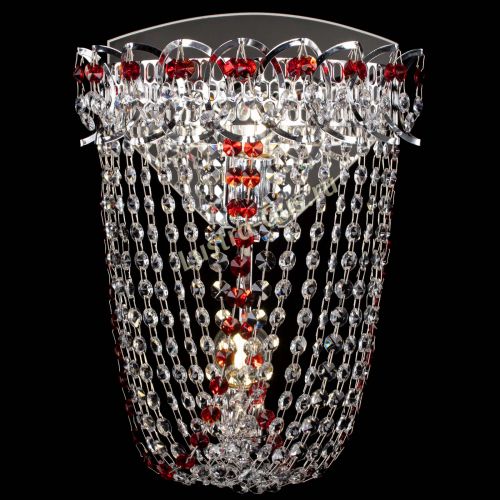 Бра Астра ажур №2 красная в Химках Гусь Хрустальный