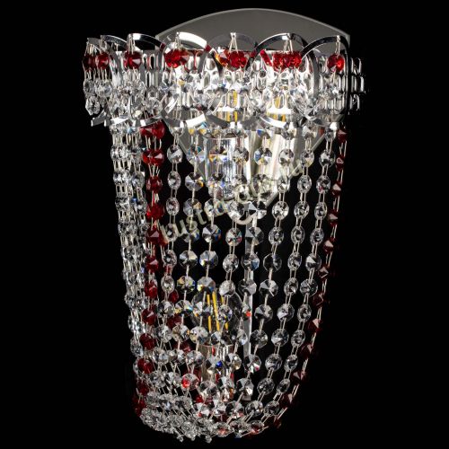 Бра Астра ажур №2 красная в Химках Гусь Хрустальный