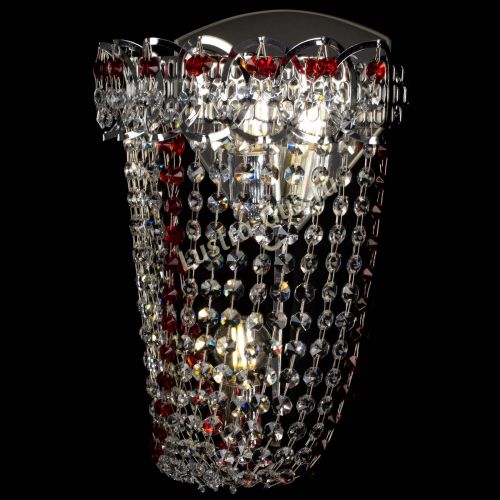 Бра Астра ажур №2 красная в Химках Гусь Хрустальный