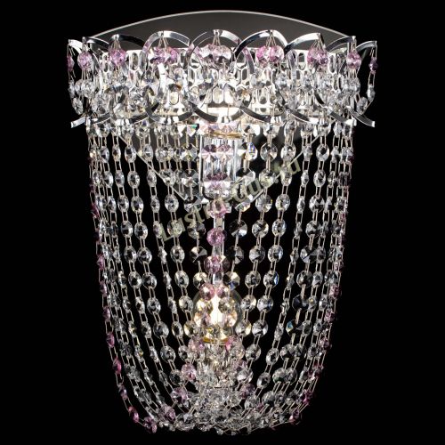 Бра Астра ажур №2 розовая в Химках Гусь Хрустальный