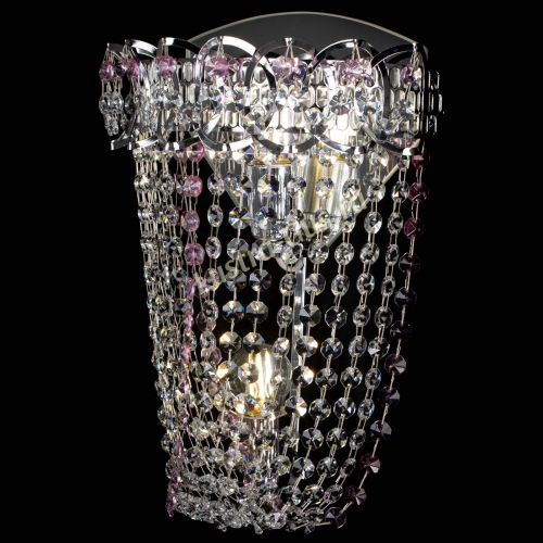 Бра Астра ажур №2 розовая в Химках Гусь Хрустальный