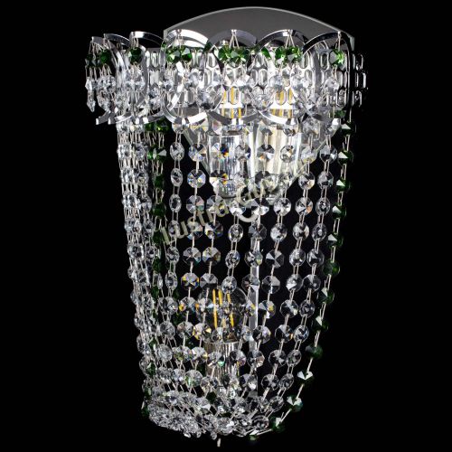 Бра Астра ажур №2 зеленая в Химках Гусь Хрустальный