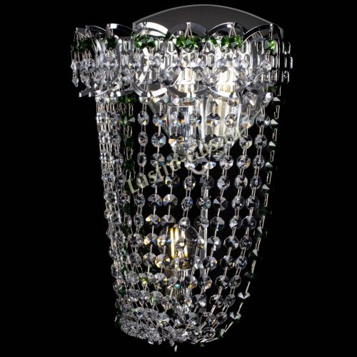 Бра Астра ажур №2 зеленая в Химках Гусь Хрустальный