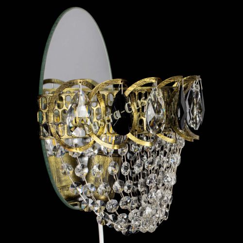 Бра Астра ажур под бронзу черная в Химках Гусь Хрустальный