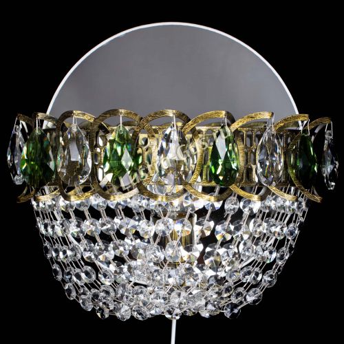 Бра Астра ажур под бронзу зеленая в Химках Гусь Хрустальный