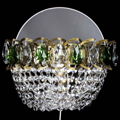 Бра Астра ажур под бронзу зеленая в Химках Гусь Хрустальный