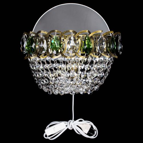 Бра Астра ажур под бронзу зеленая в Химках Гусь Хрустальный