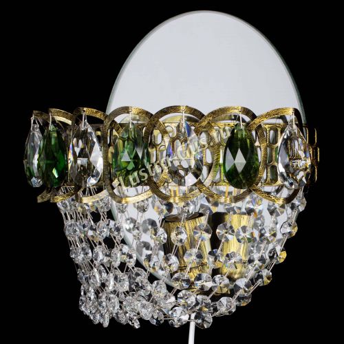 Бра Астра ажур под бронзу зеленая в Химках Гусь Хрустальный