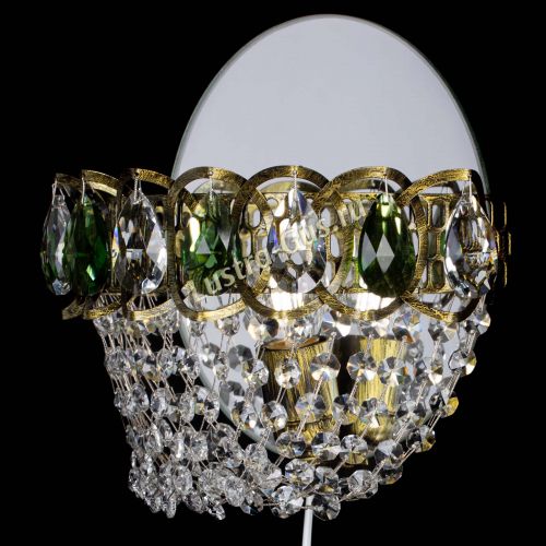 Бра Астра ажур под бронзу зеленая в Химках Гусь Хрустальный