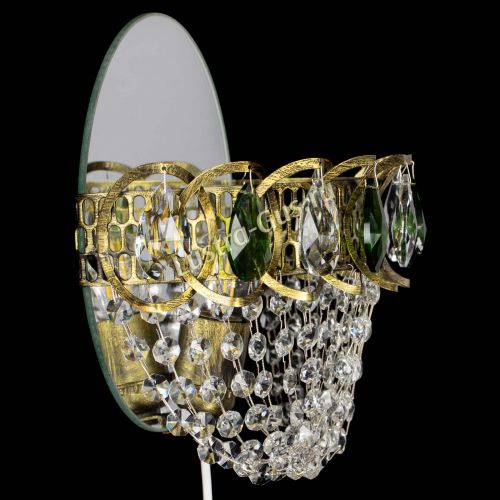 Бра Астра ажур под бронзу зеленая в Химках Гусь Хрустальный