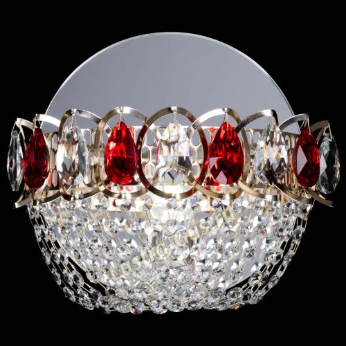Бра Астра ажур красная в Химках Гусь Хрустальный