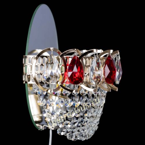 Бра Астра ажур красная в Химках Гусь Хрустальный