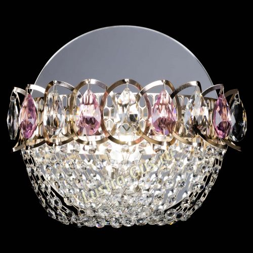 Бра Астра ажур розовая в Химках Гусь Хрустальный