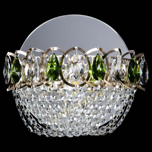 Бра Астра ажур зеленая в Химках Гусь Хрустальный