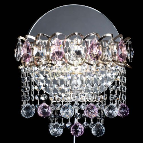 Бра Астра Капель шар 30 Розовая в Химках Гусь Хрустальный