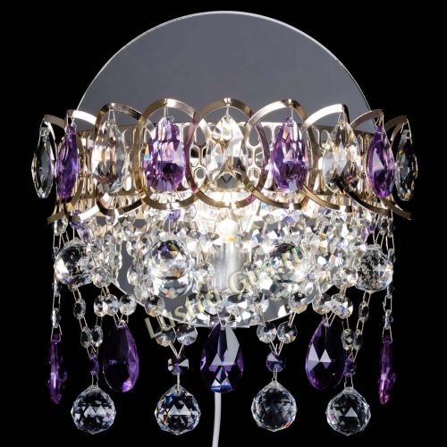Бра Астра Паутинка фиолетовая в Химках Гусь Хрустальный