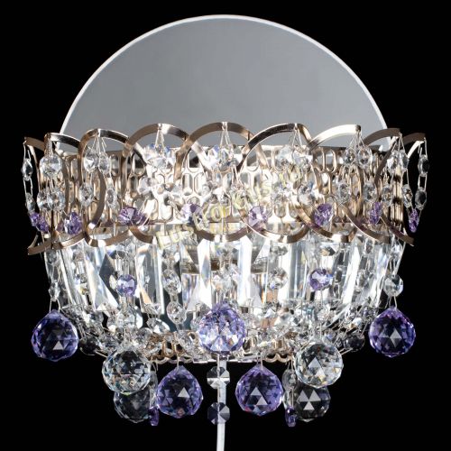 Бра Астра пластинка шар Фиолетовая в Химках Гусь Хрустальный