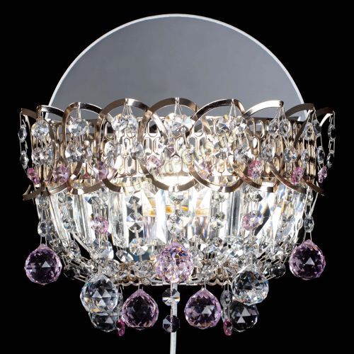 Бра Астра пластинка шар Розовая в Химках Гусь Хрустальный