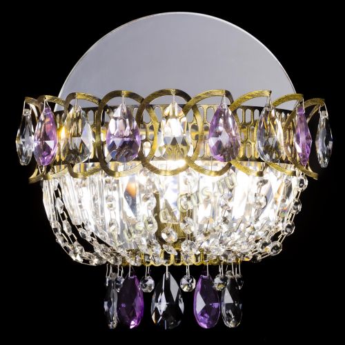 Бра Астра Фиолетовая под бронзу в Химках Гусь Хрустальный