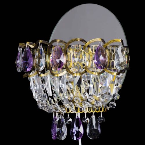 Бра Астра Фиолетовая под бронзу в Химках Гусь Хрустальный