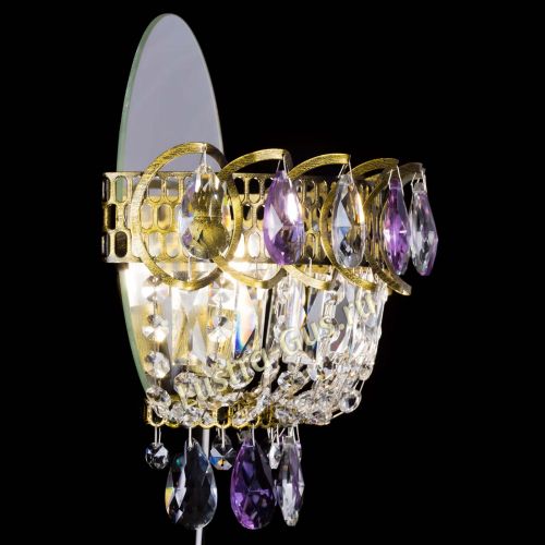 Бра Астра Фиолетовая под бронзу в Химках Гусь Хрустальный