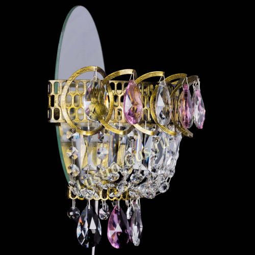 Бра Астра Розовая под бронзу в Химках Гусь Хрустальный