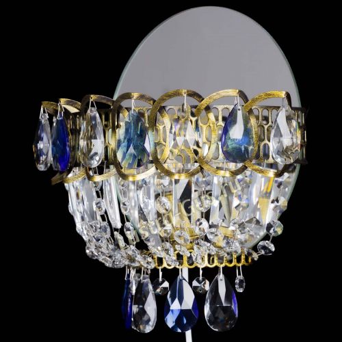 Бра Астра Синяя под бронзу в Химках Гусь Хрустальный