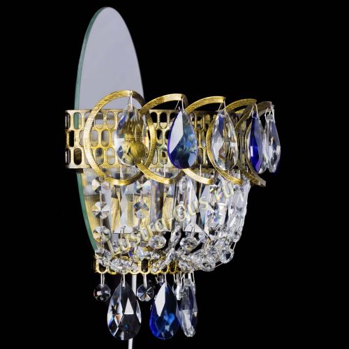 Бра Астра Синяя под бронзу в Химках Гусь Хрустальный