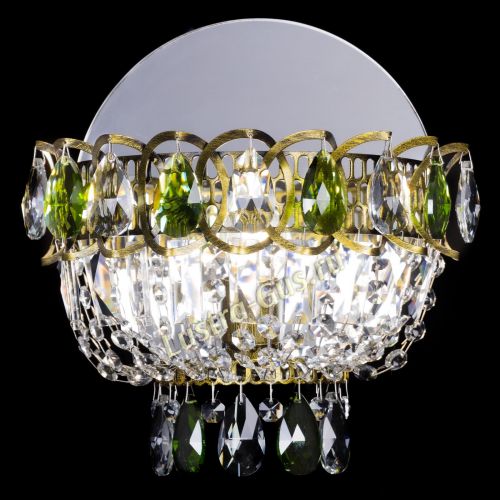 Бра Астра Зеленая под бронзу в Химках Гусь Хрустальный