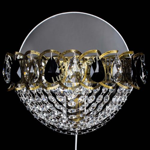 Бра Астра Сетка под бронзу Черная в Химках Гусь Хрустальный