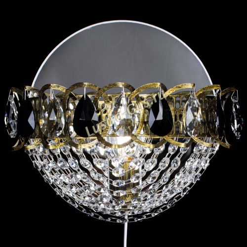 Бра Астра Сетка под бронзу Черная в Химках Гусь Хрустальный