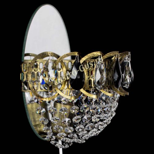 Бра Астра Сетка под бронзу Черная в Химках Гусь Хрустальный