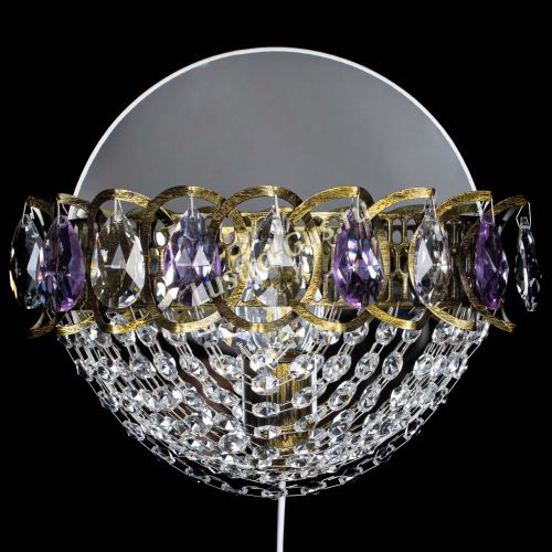 Бра Астра Сетка под бронзу Фиолетовая в Химках Гусь Хрустальный