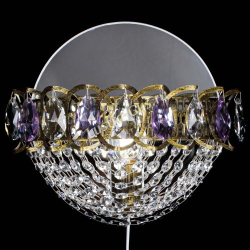 Бра Астра Сетка под бронзу Фиолетовая в Химках Гусь Хрустальный