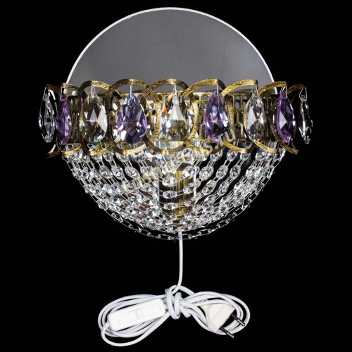 Бра Астра Сетка под бронзу Фиолетовая в Химках Гусь Хрустальный