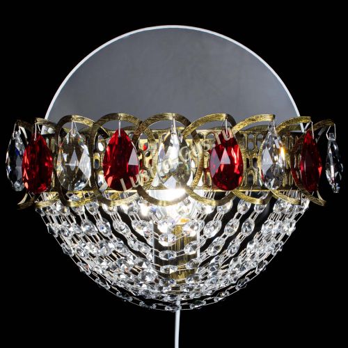 Бра Астра Сетка под бронзу Красная в Химках Гусь Хрустальный