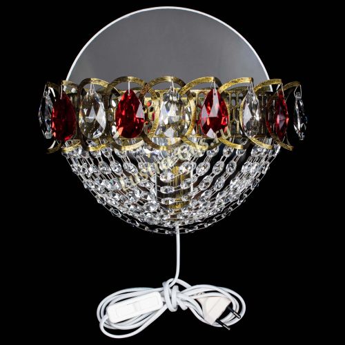 Бра Астра Сетка под бронзу Красная в Химках Гусь Хрустальный