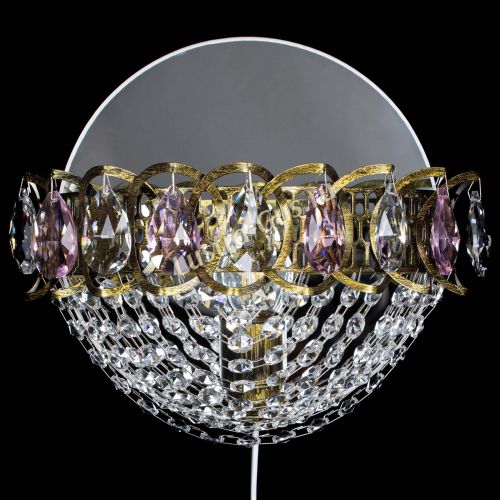 Бра Астра Сетка под бронзу Розовая в Химках Гусь Хрустальный