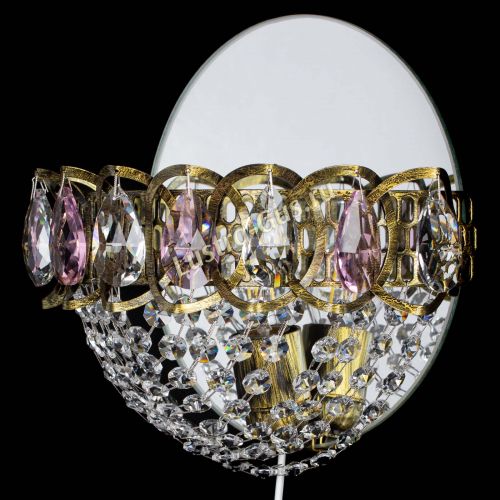 Бра Астра Сетка под бронзу Розовая в Химках Гусь Хрустальный