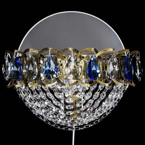 Бра Астра Сетка под бронзу Синяя в Химках Гусь Хрустальный