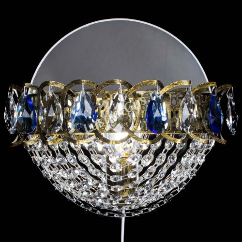 Бра Астра Сетка под бронзу Синяя в Химках Гусь Хрустальный