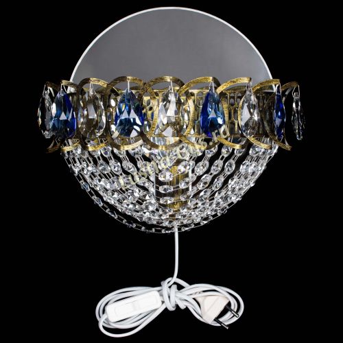 Бра Астра Сетка под бронзу Синяя в Химках Гусь Хрустальный